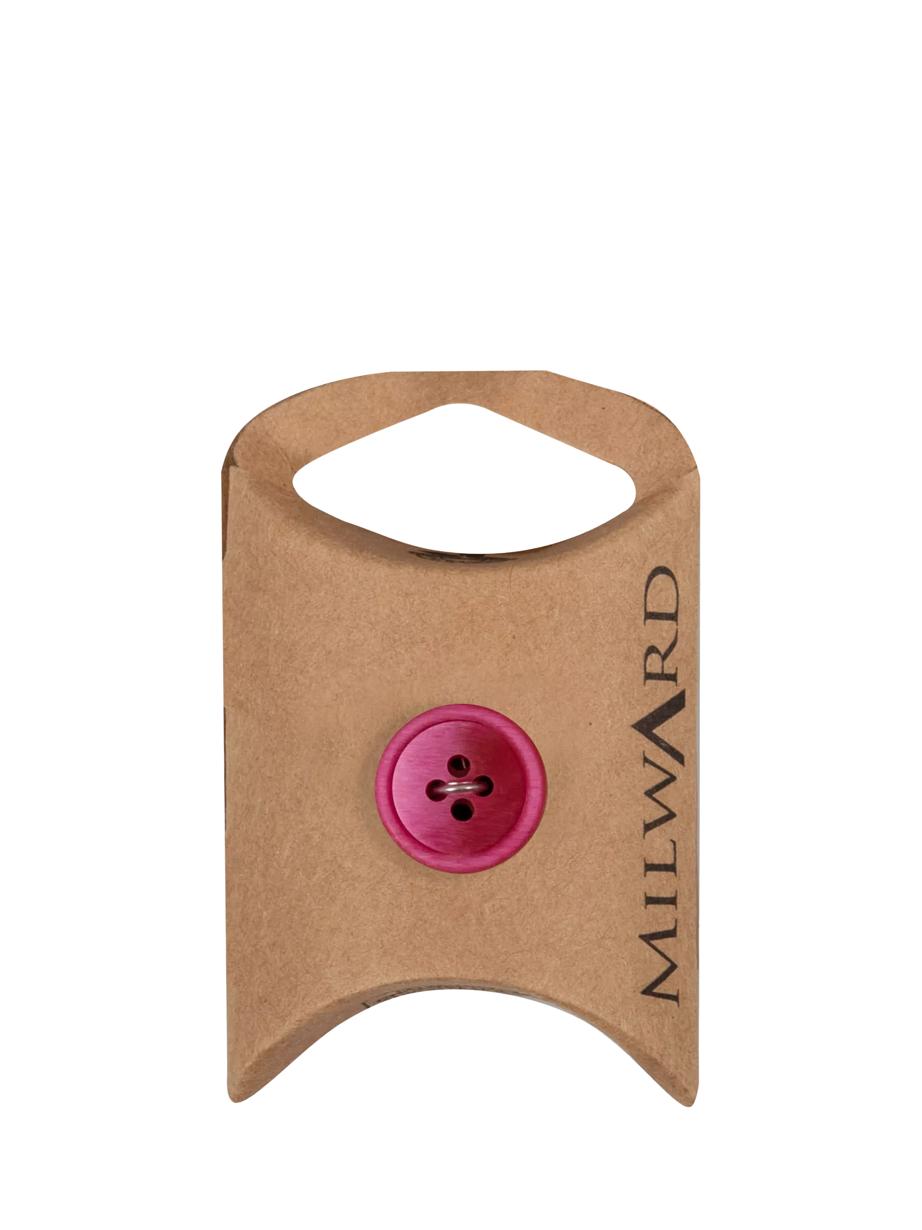Milward 4 Hole Rim Buttons, 15mm, Pink, Pack of 10