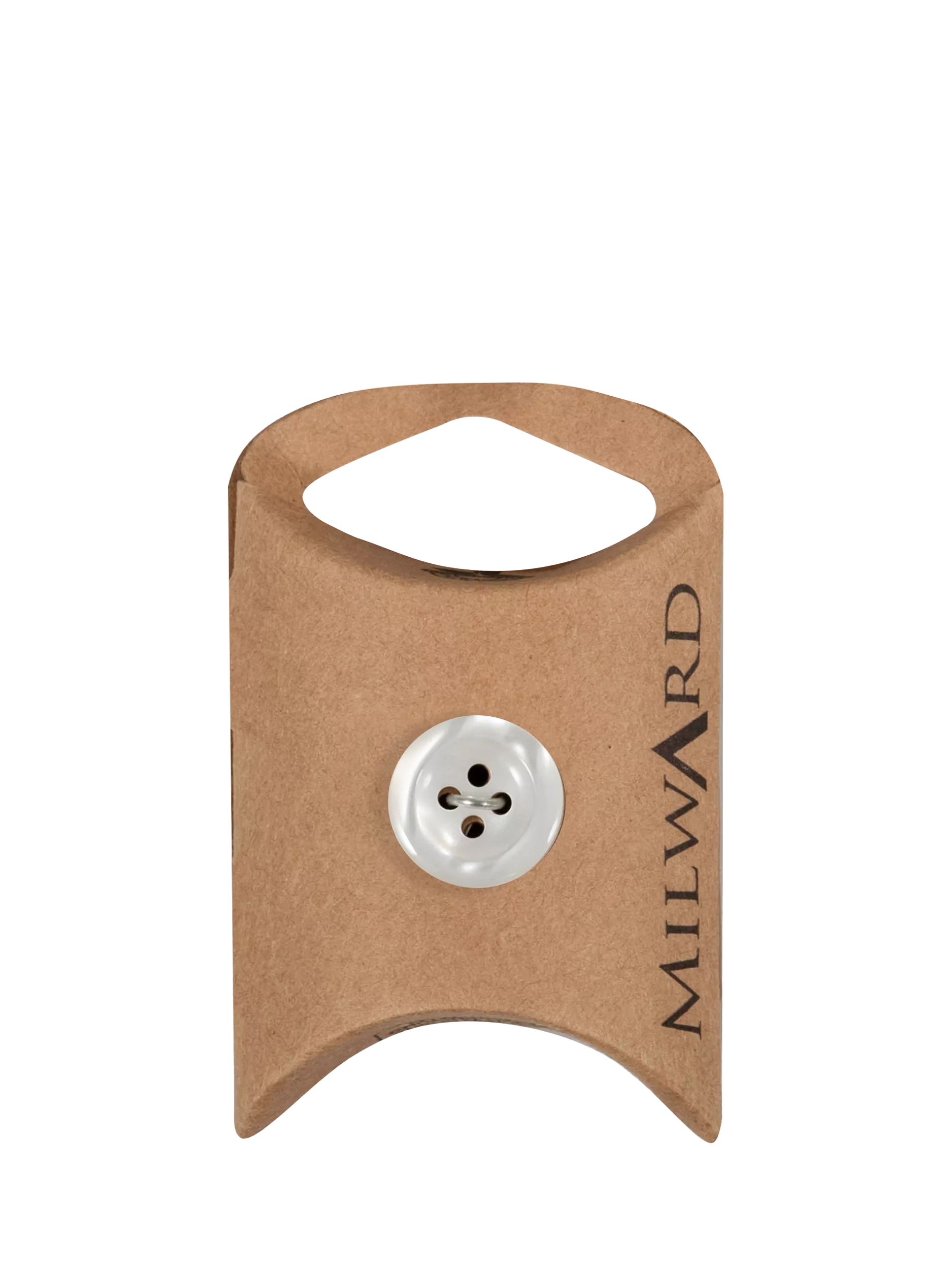 Milward 4 Hole Rim Buttons, 15mm, White, Pack of 10