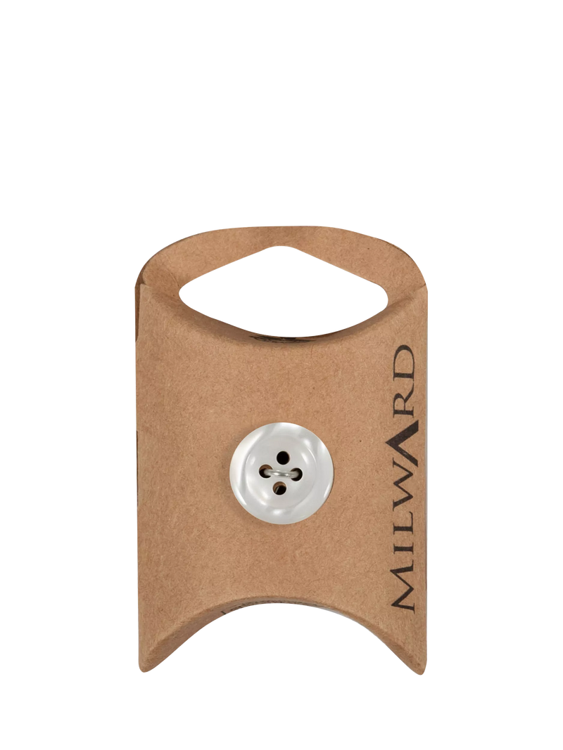 Milward 4 Hole Rim Buttons, 15mm, White, Pack of 10