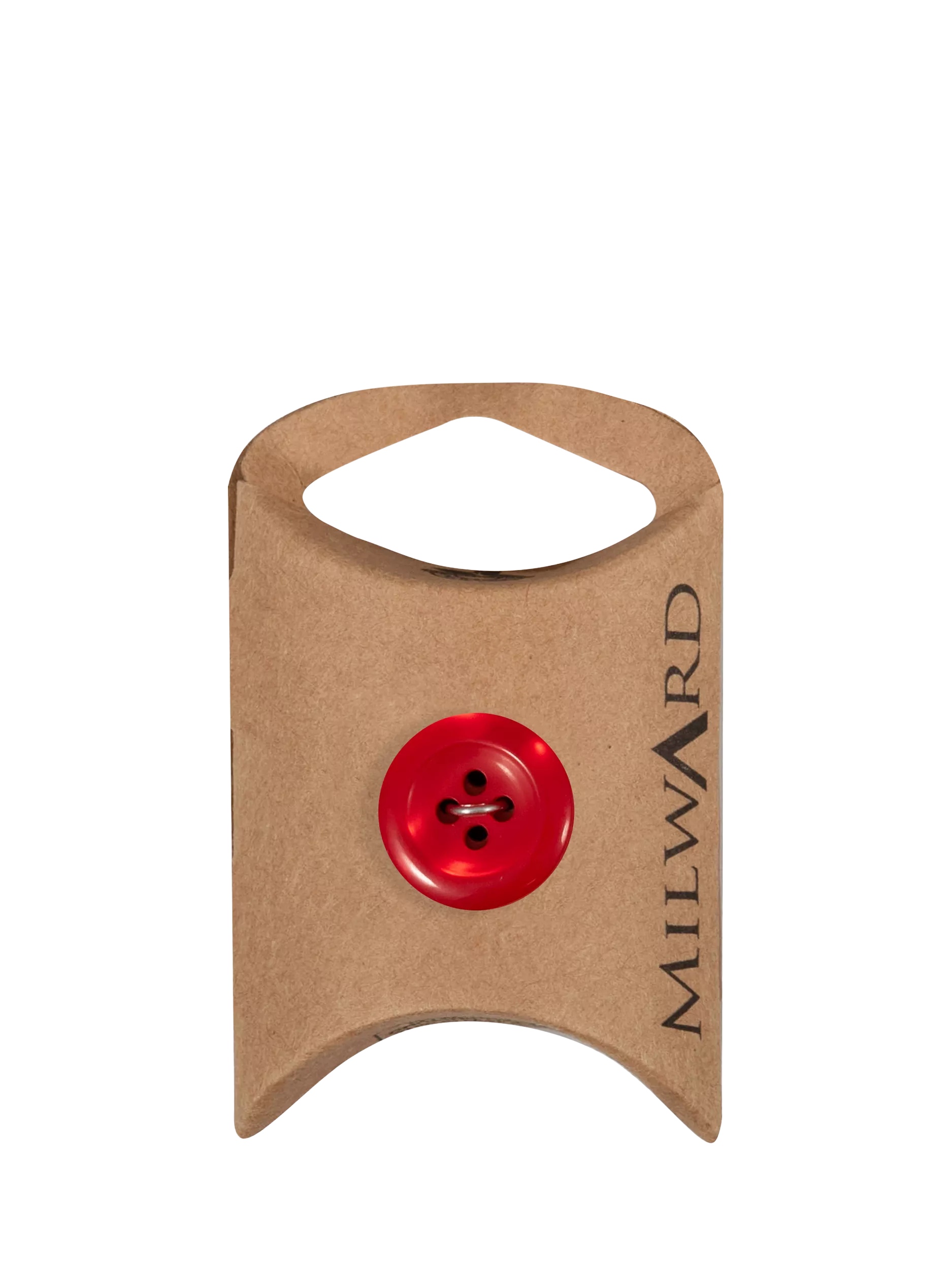 Milward 4 Hole Rim Buttons, 18mm, Red, Pack of 4