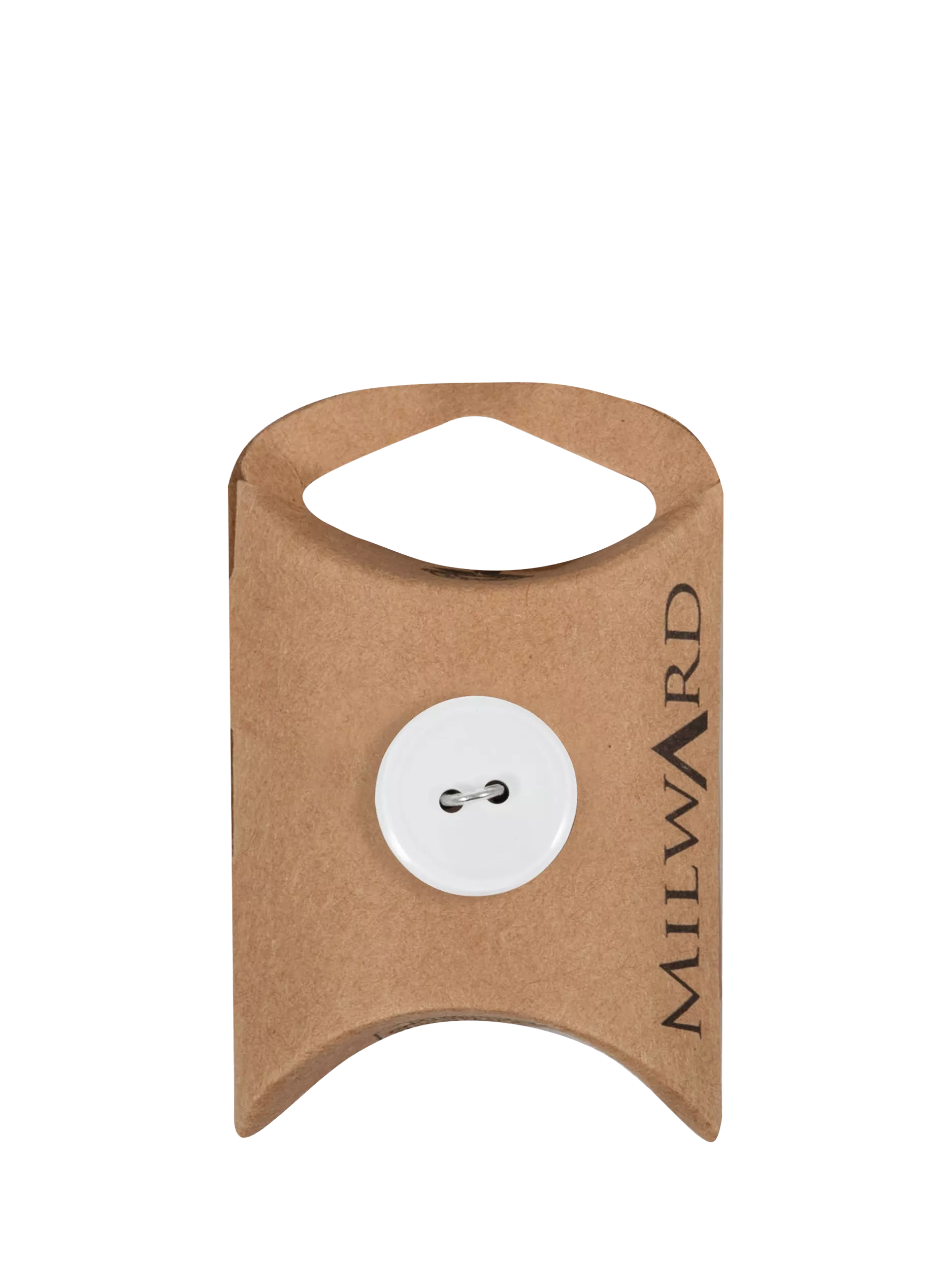 Milward white 4 hole rim buttons 18mm pack of 6 (British brand)