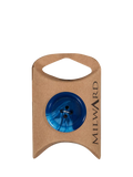 Milward 4 Hole Marble Rim Buttons Blue Pack of 3