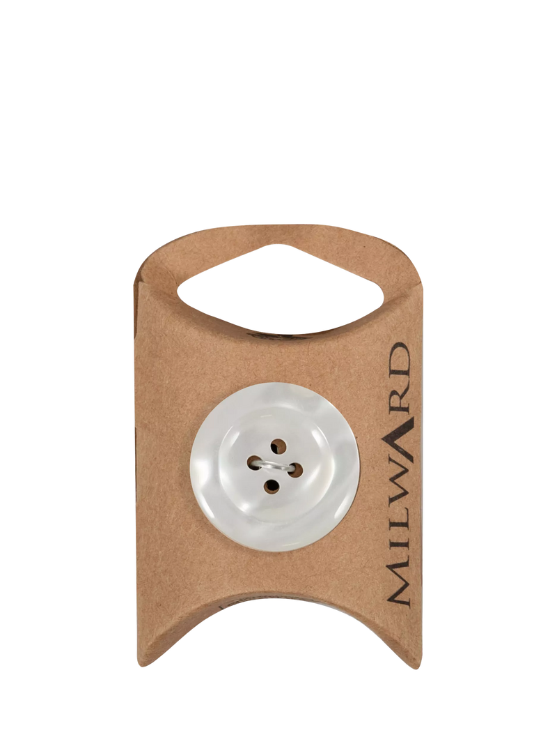 Milward 4-hole rim buttons 25mm white pack of 4 (British brand)