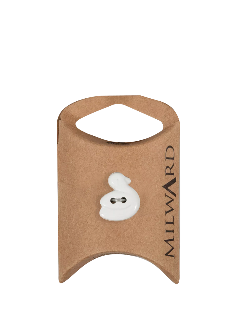 Milward Duck Buttons 18mm white pack of 6 (British brand)