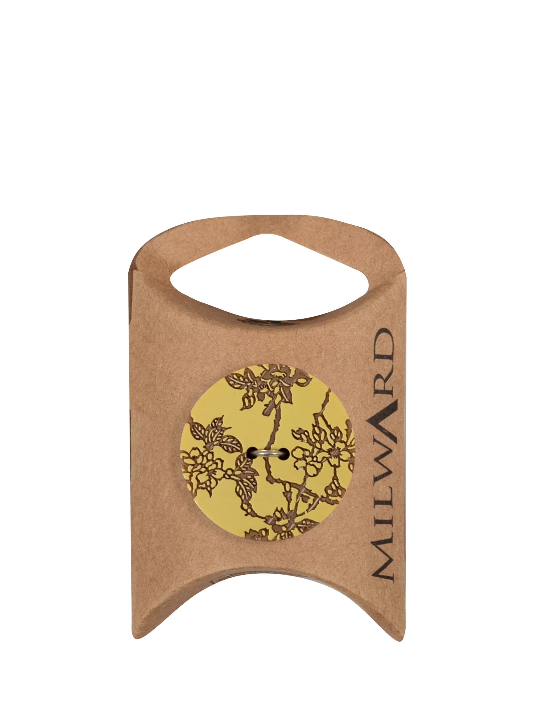 Milward Floral Buttons, 27mm, Light Brown, Pack of 4
