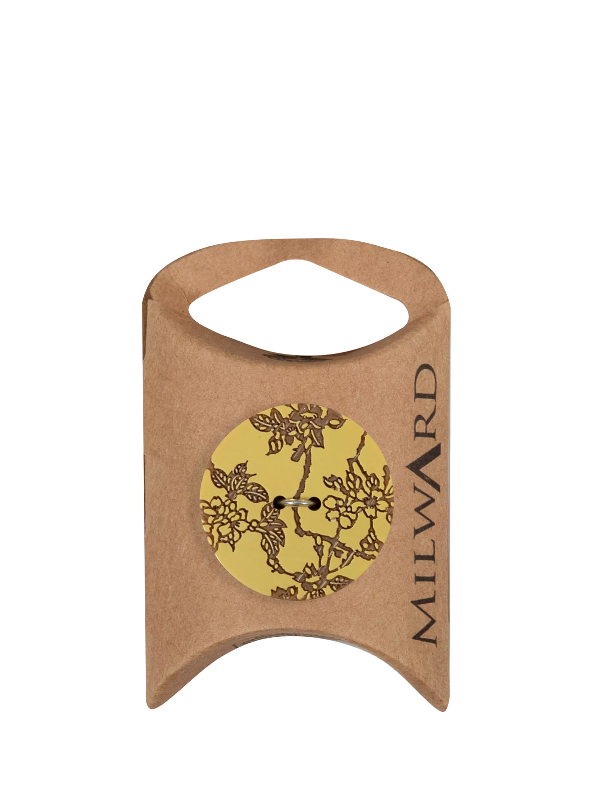 Milward Floral Buttons, 27mm, Light Brown, Pack of 4