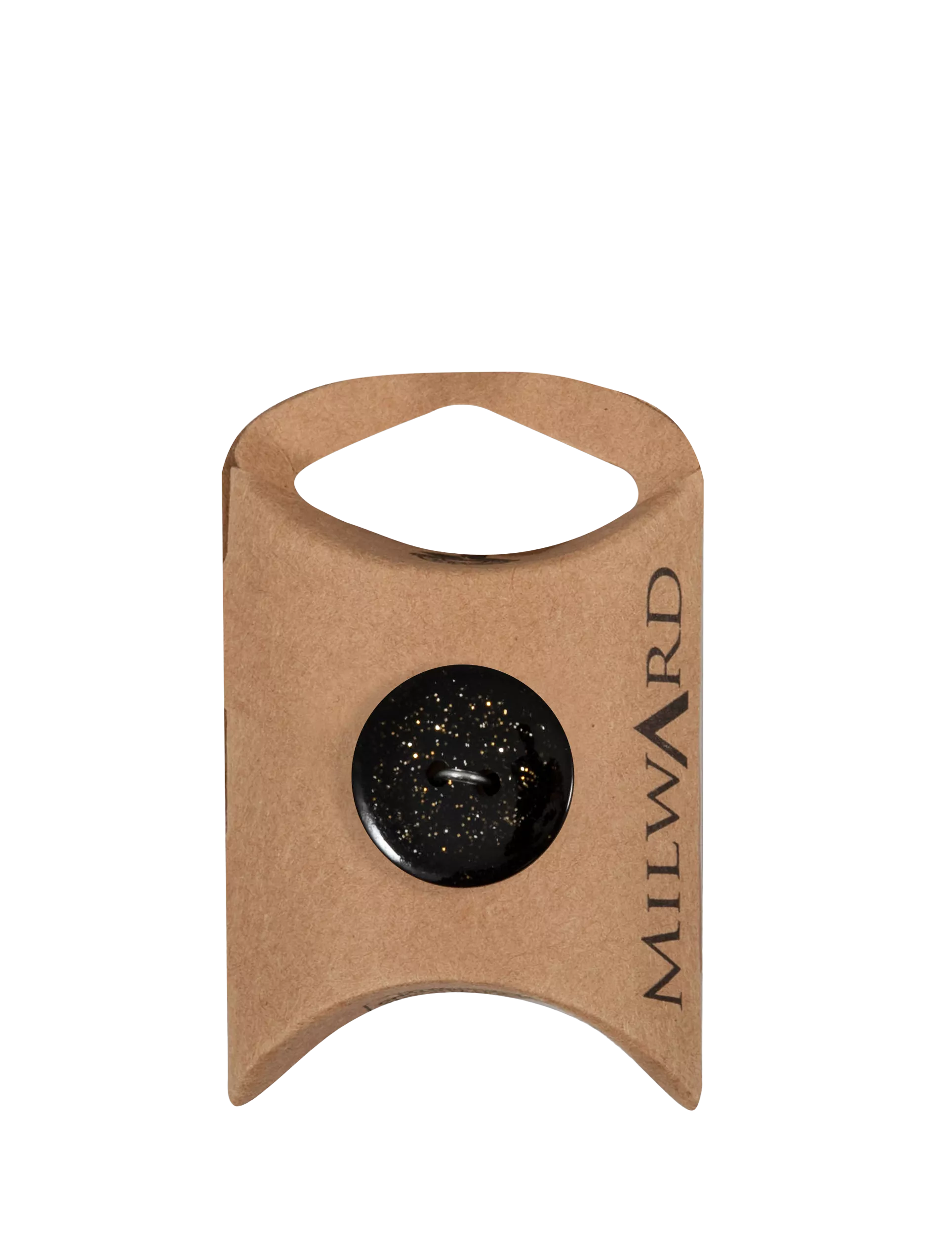 Milward glitter buttons black 20mm pack of 6, imported from the UK
