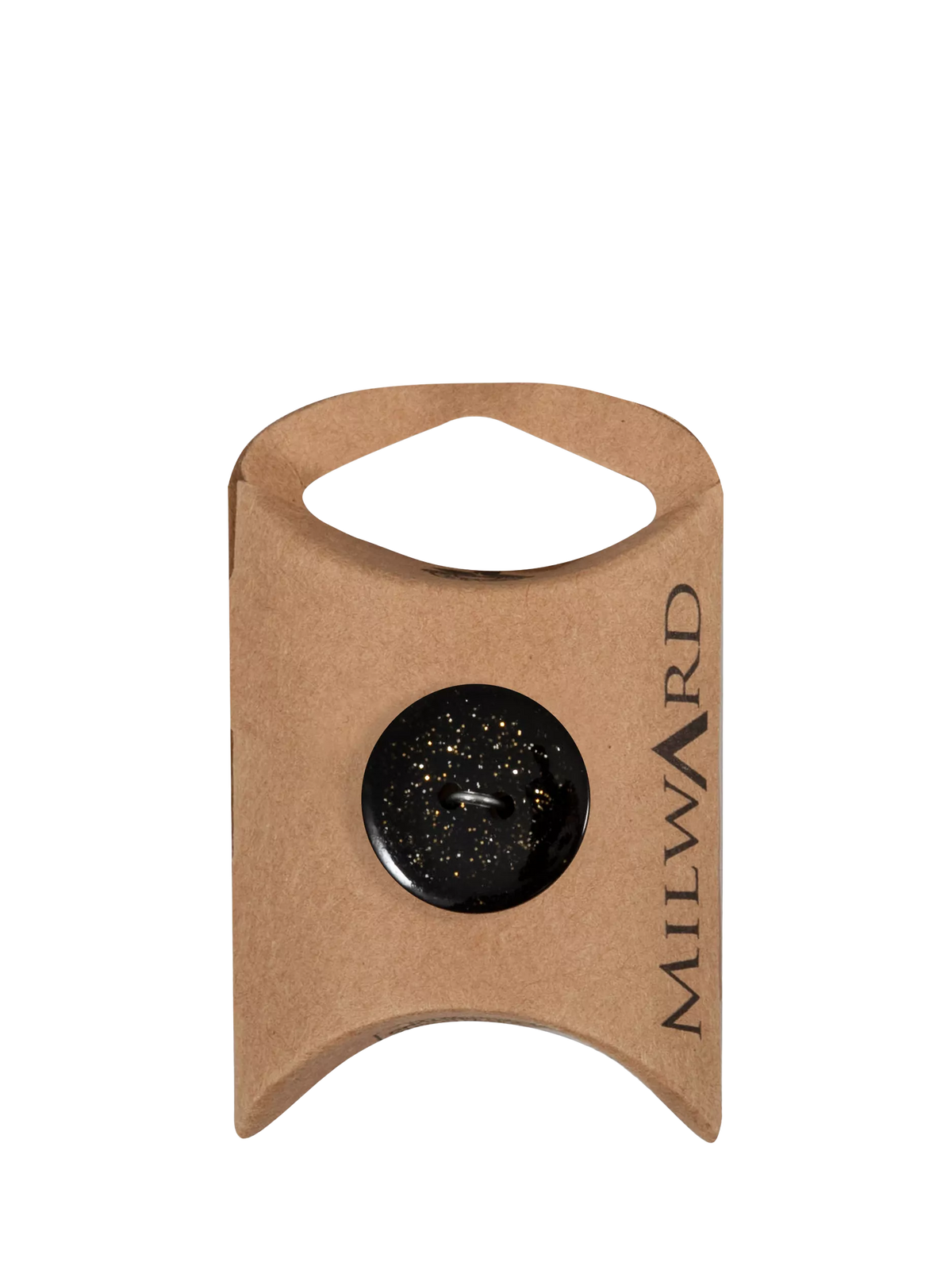 Milward glitter buttons black 20mm pack of 6, imported from the UK