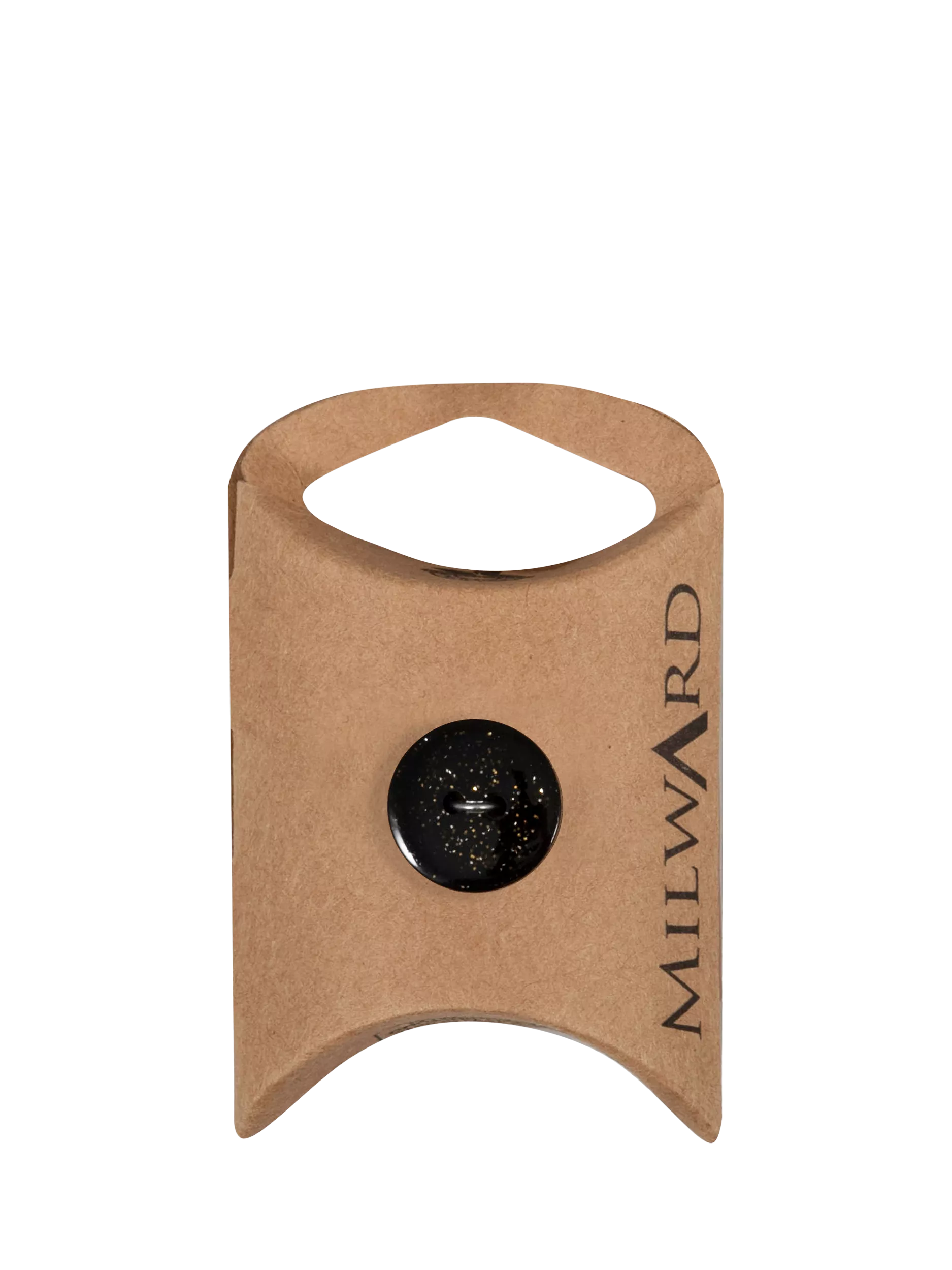 Milward glitter buttons black 15mm pack of 10 (British brand)