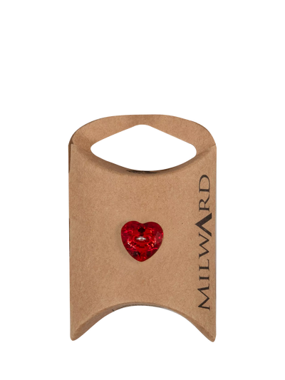 John Lewis Milward Bright Heart Buttons 12mm Red Pack of 5- Buy online at McGrocer