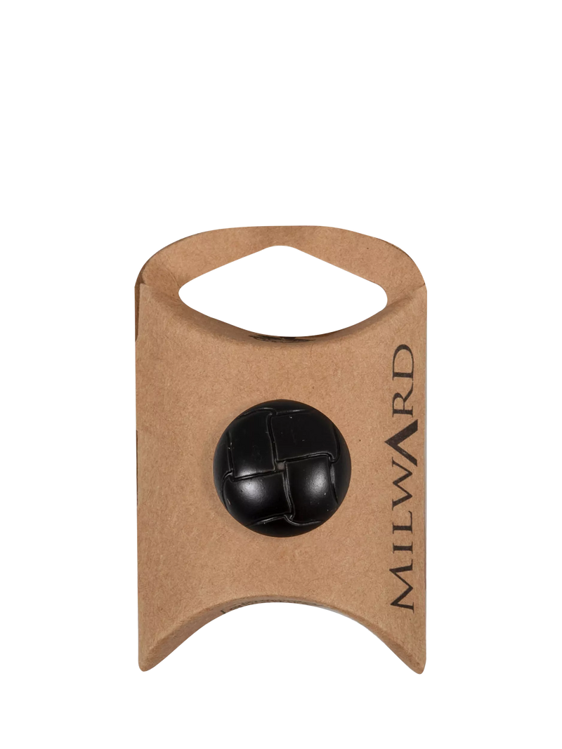 Milward Imitation Leather Buttons Black Pack of 4
