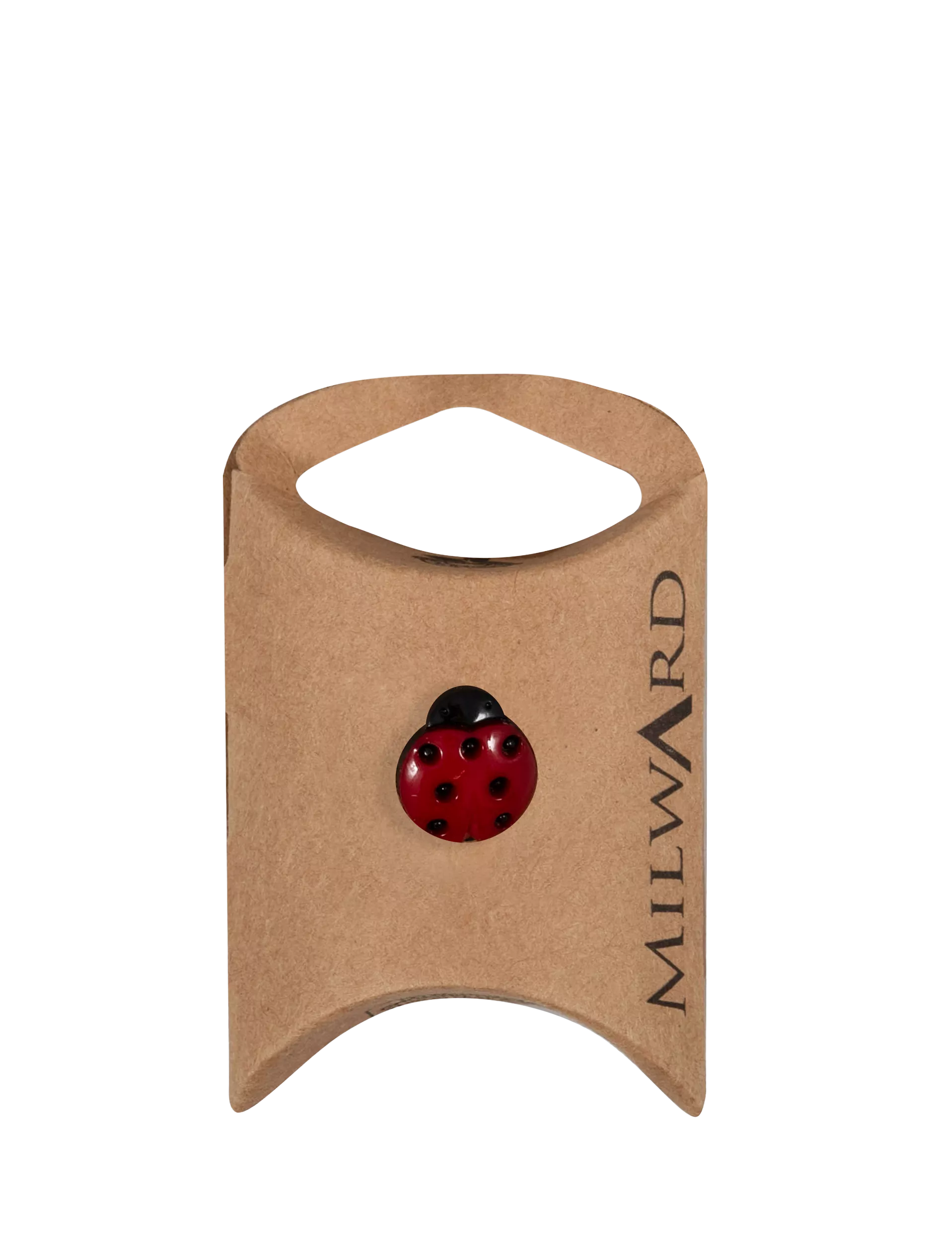 Milward Ladybird buttons 15mm red black pack of 4 - British product
