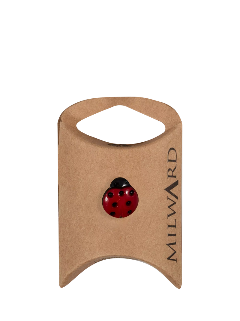 Milward Ladybird buttons 15mm red black pack of 4 - British product