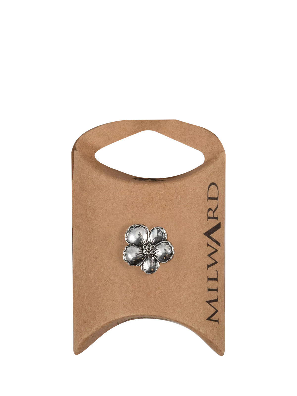 Milward metal flower buttons 15mm silver pack of 10, imported from the UK