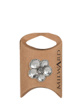 Milward metal flower buttons silver 25mm pack of 6, UK version