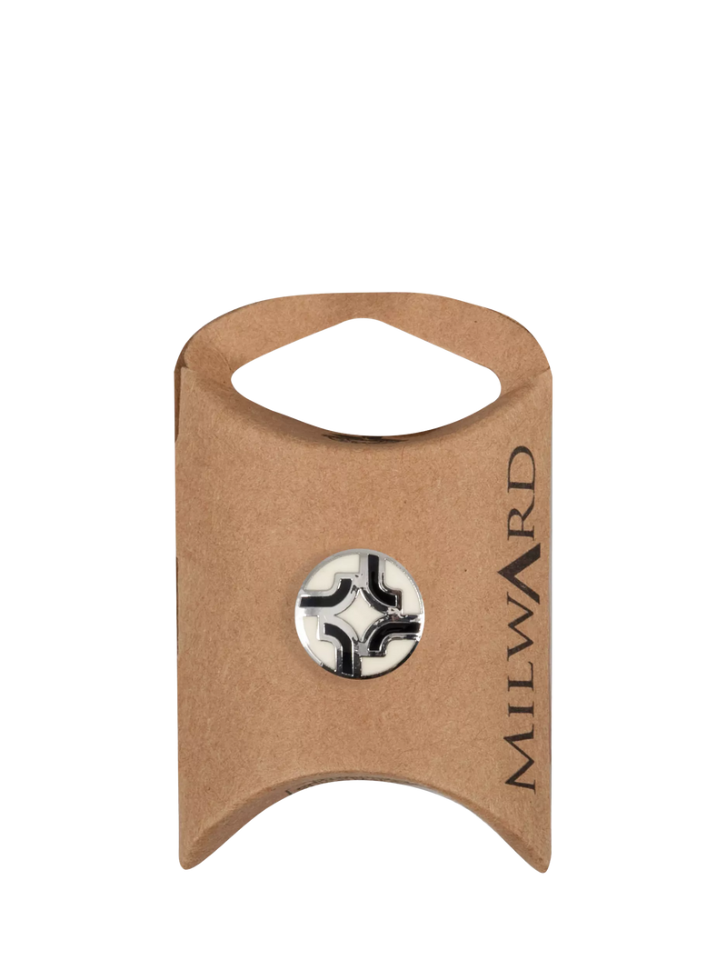 Milward white metal rim buttons 15mm pack of 4, UK version