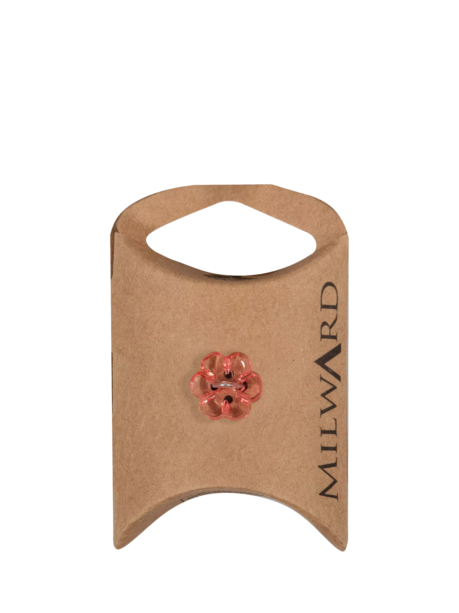 Milward flower buttons pink 13mm pack of 5 (British brand)