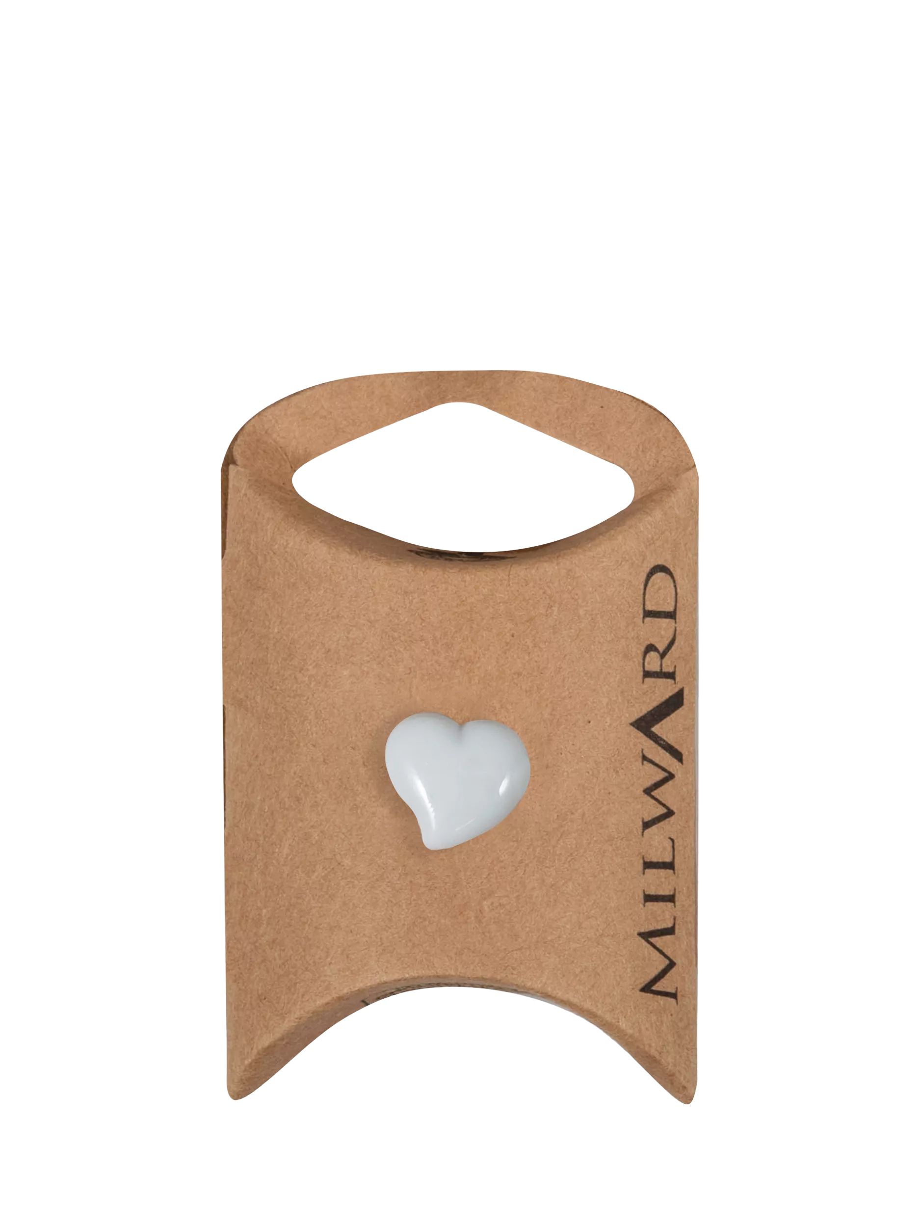Milward shank heart buttons white 13mm pack of 8 (British brand)