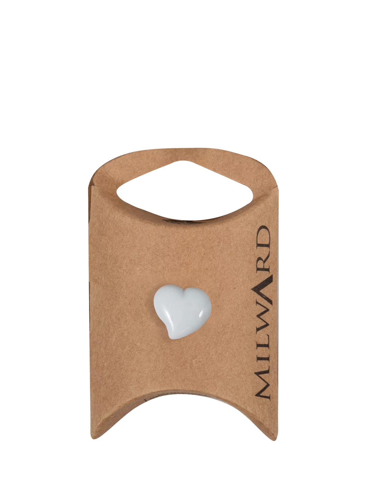 Milward shank heart buttons white 13mm pack of 8 (British brand)