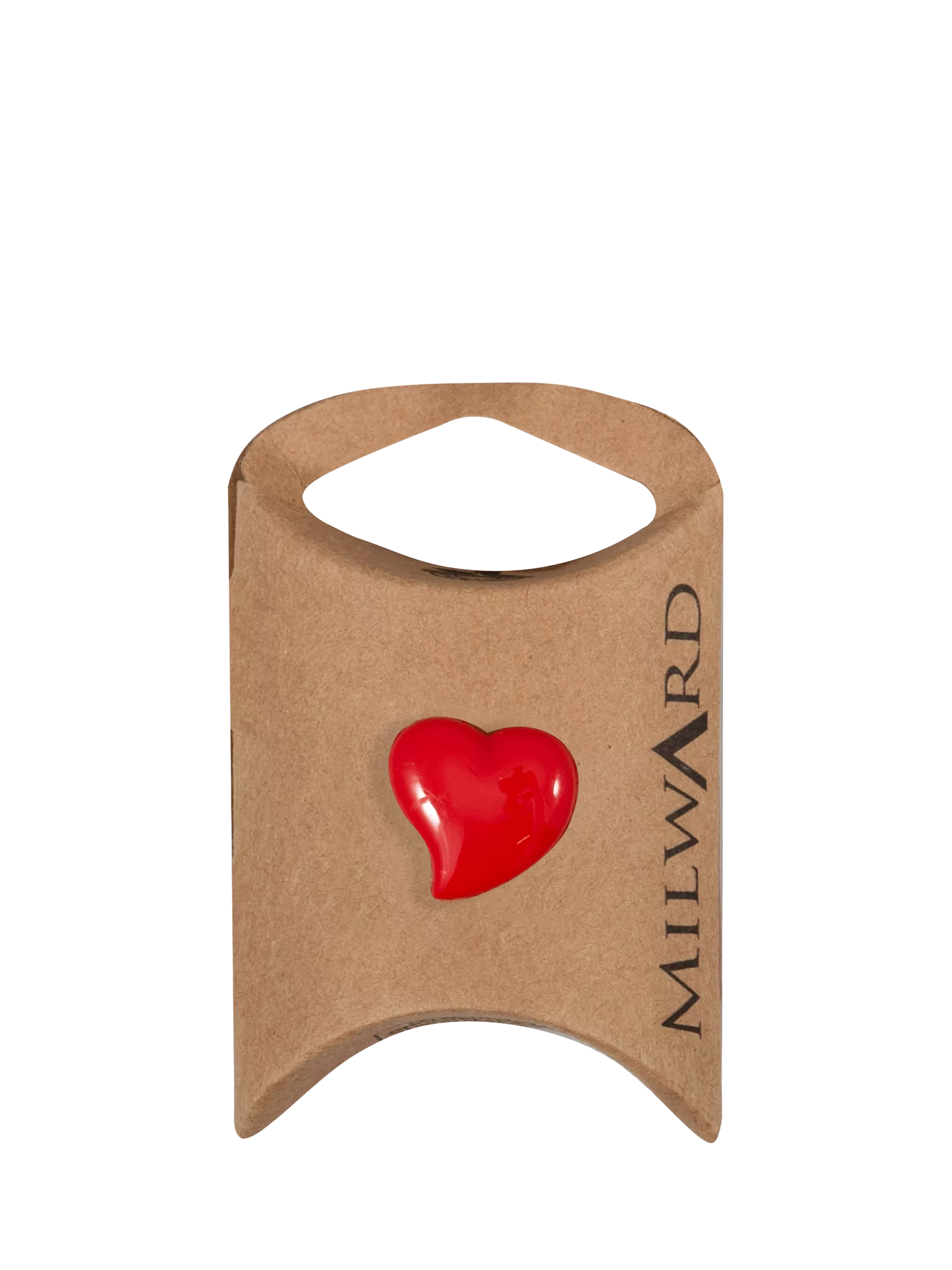 Milward Herzknöpfe mit Öse rot 18mm Packung mit 5 Stück (Britische Marke)