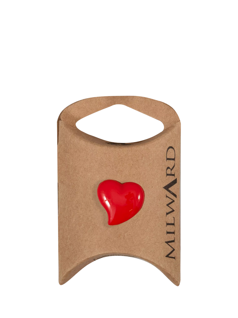 Milward Herzknöpfe mit Öse rot 18mm Packung mit 5 Stück (Britische Marke)