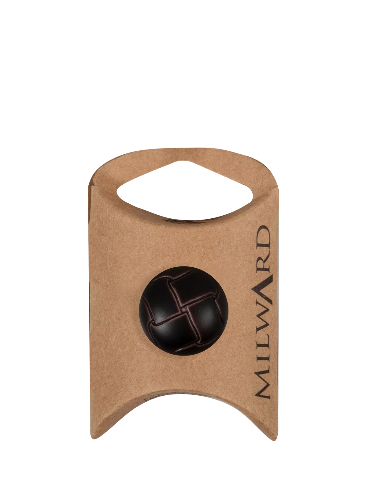 Milward braune Knöpfe im Leder-Look 20 mm 4er-Pack - Britisches Produkt