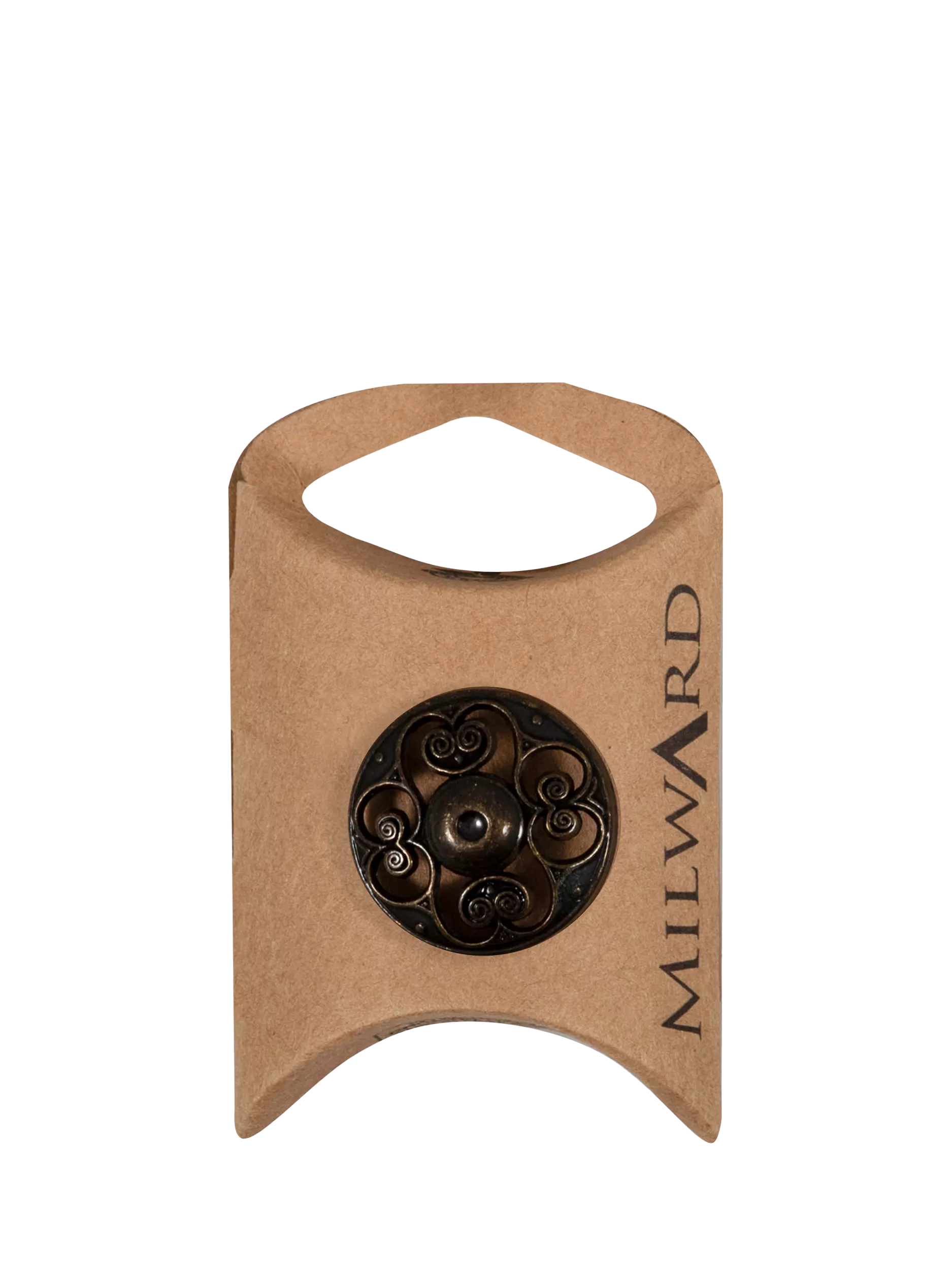 Milward metal shank buttons black gold 25mm pack of 5 - British product