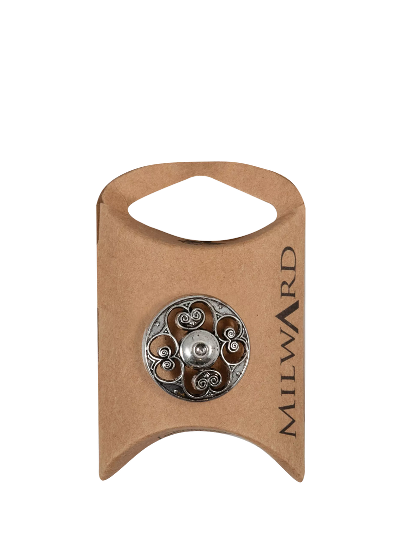 Milward metal shank filigree buttons 23mm pack of 5, UK version