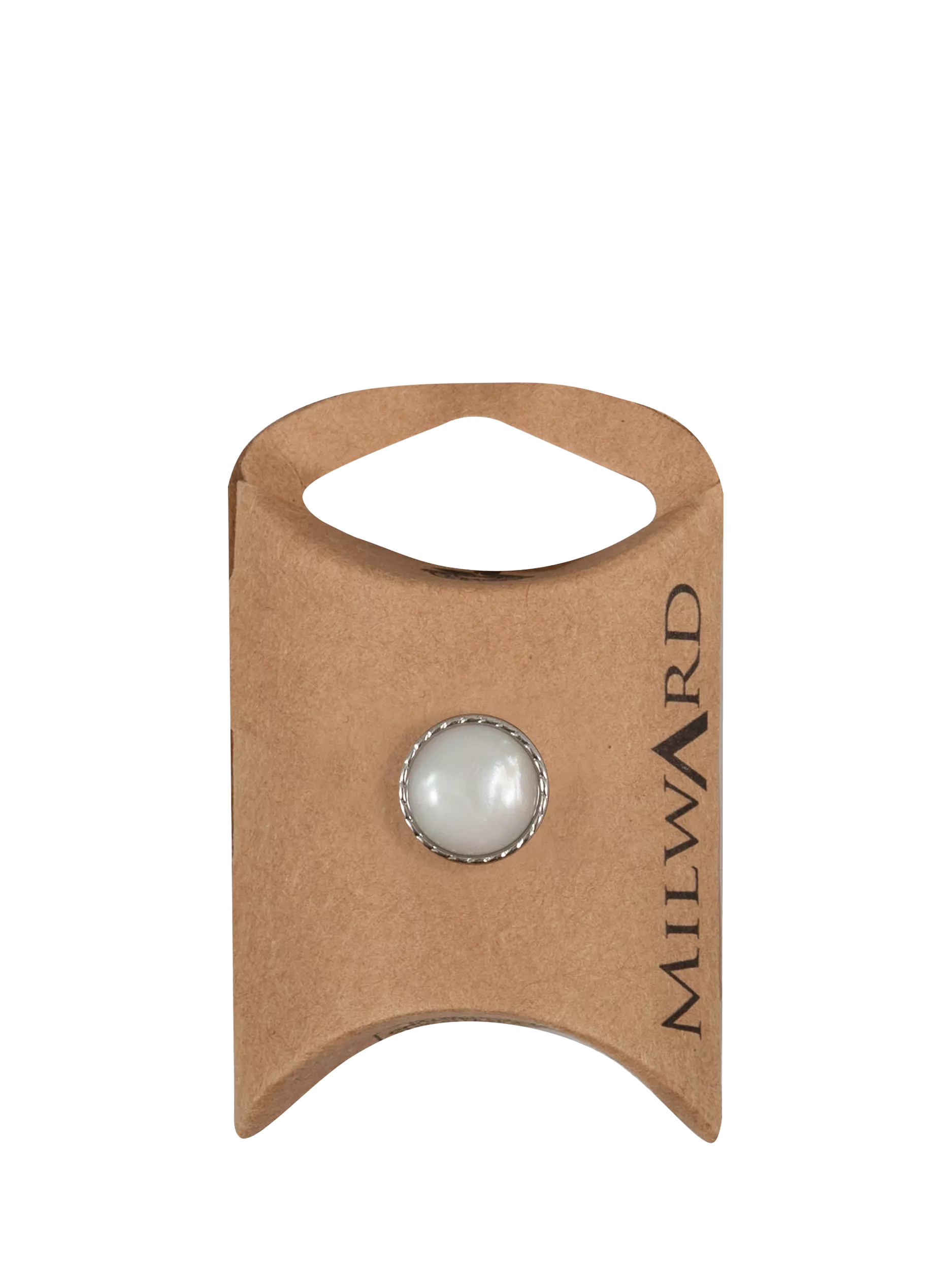 Milward shank silver edge pearl buttons 13mm pack of 6, imported from the UK