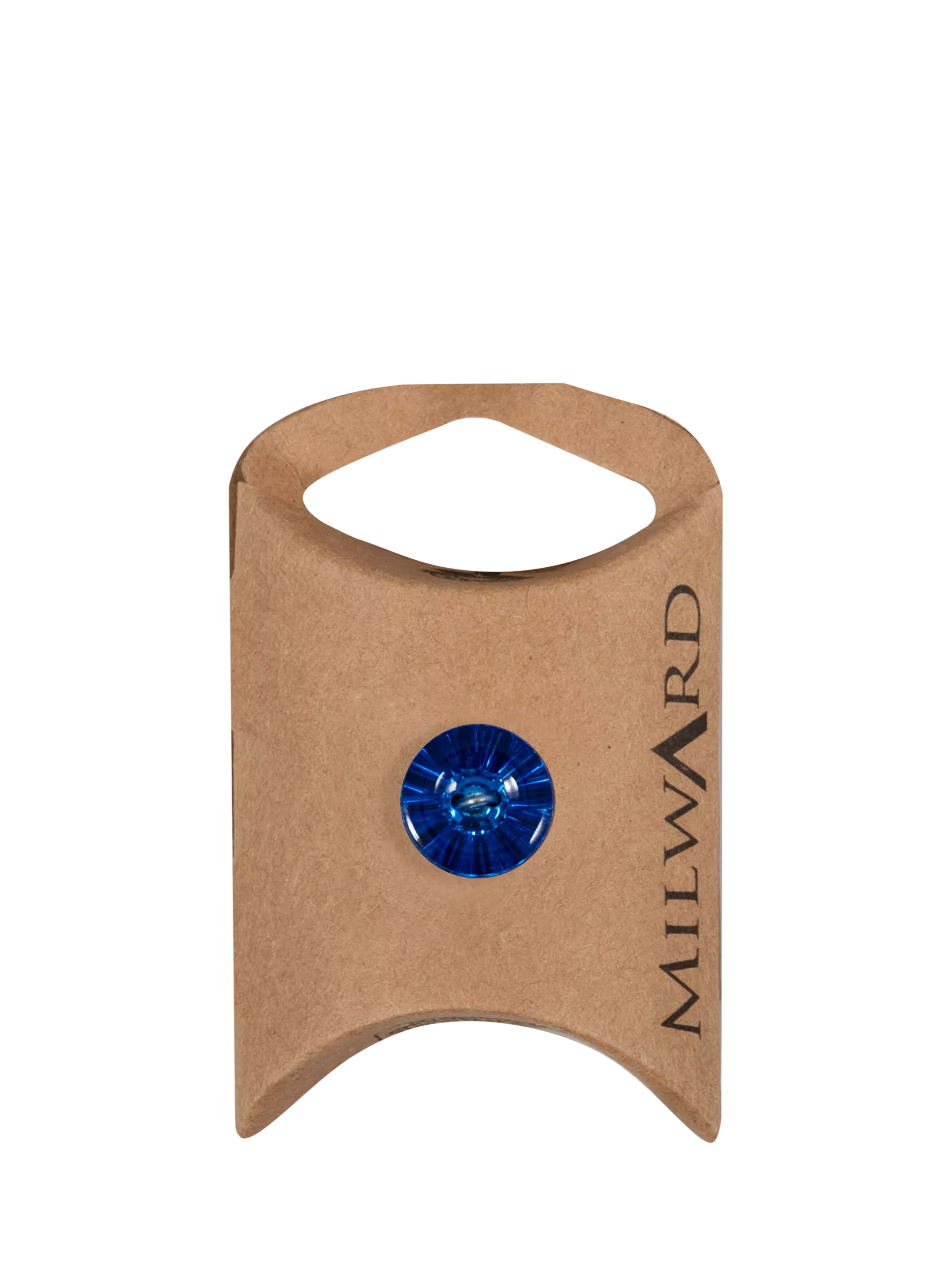 Milward shank flat buttons 13mm bright blue pack of 5 (British brand)