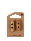 Milward wood toggle buttons 40mm pack of 2, imported from the UK