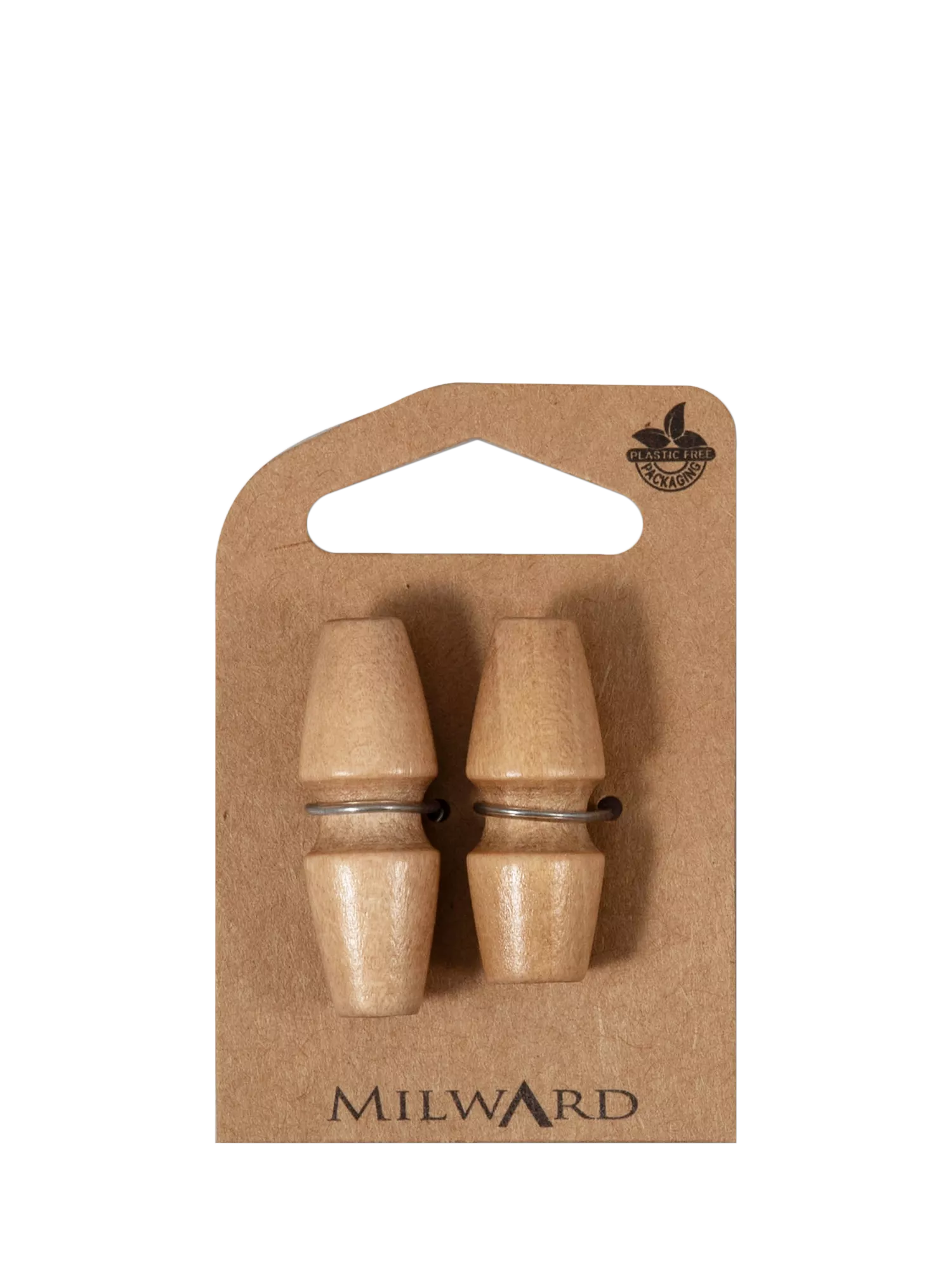Milward wood duffel toggle buttons 42mm pair (British brand)