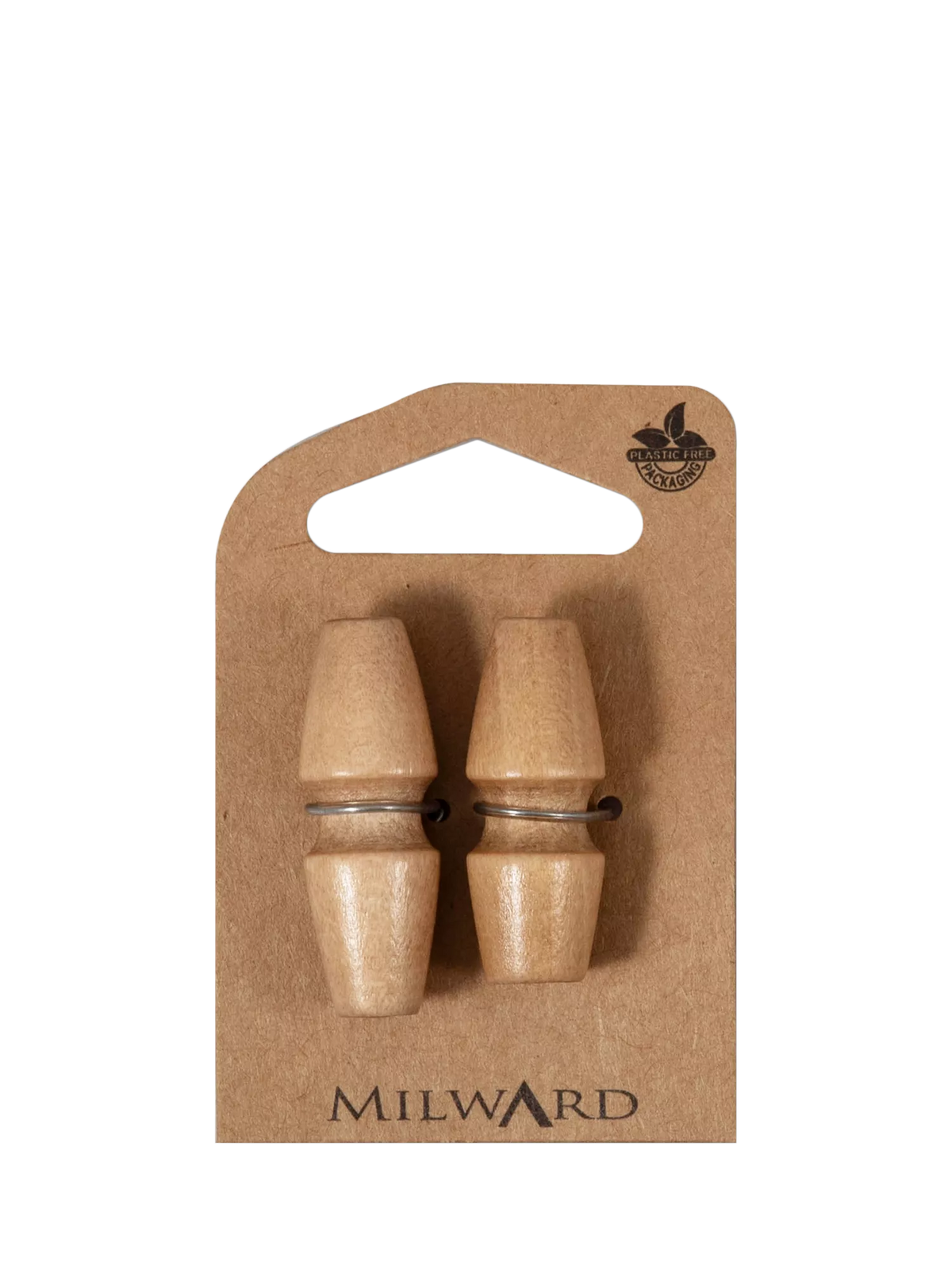Milward wood duffel toggle buttons 42mm pair (British brand)