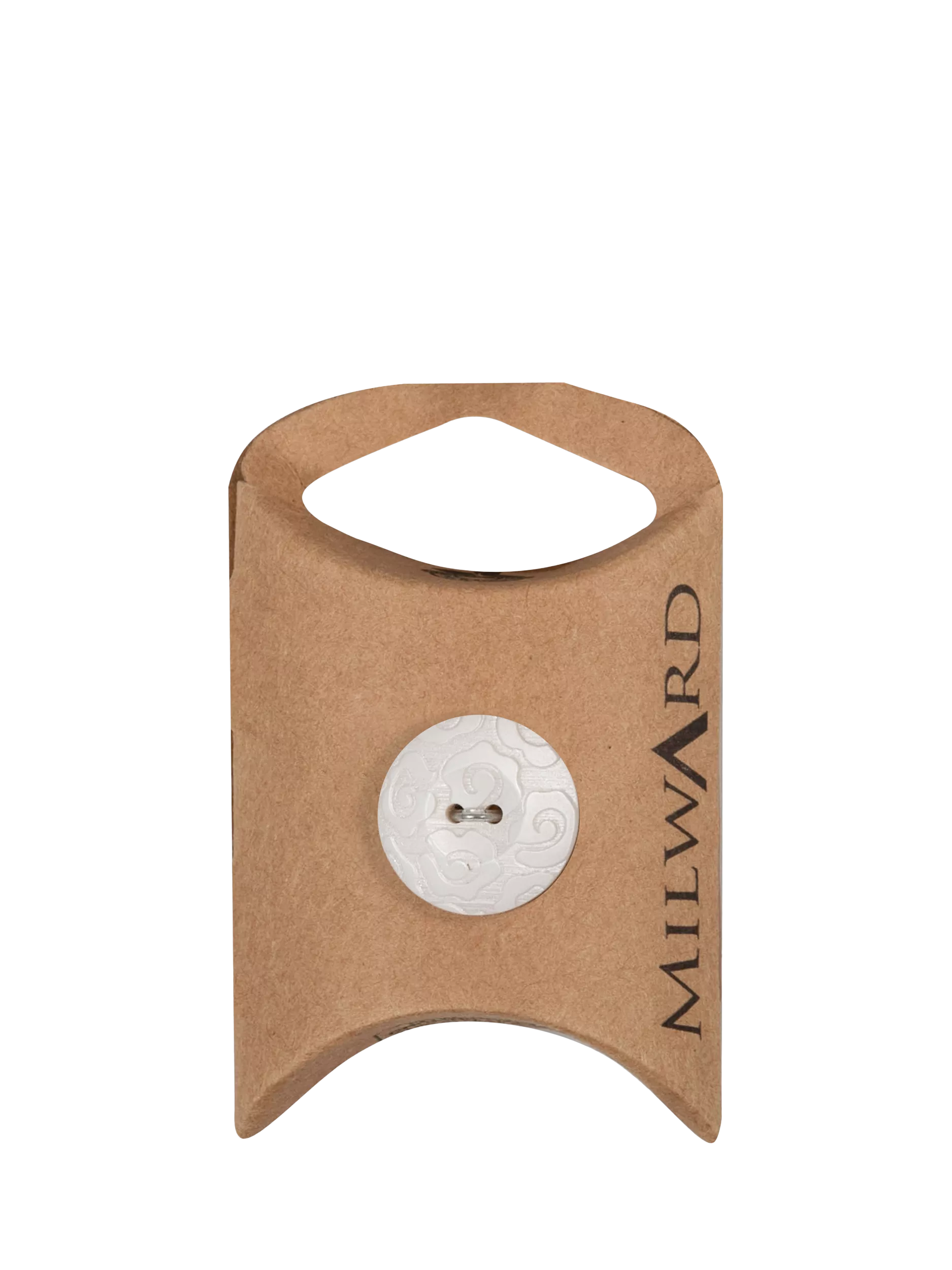 Milward buttons 2 hole patterned white 18mm, UK version