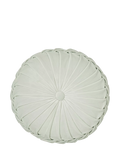 Laura Ashley velvet cushion with pleated circular design, UK version