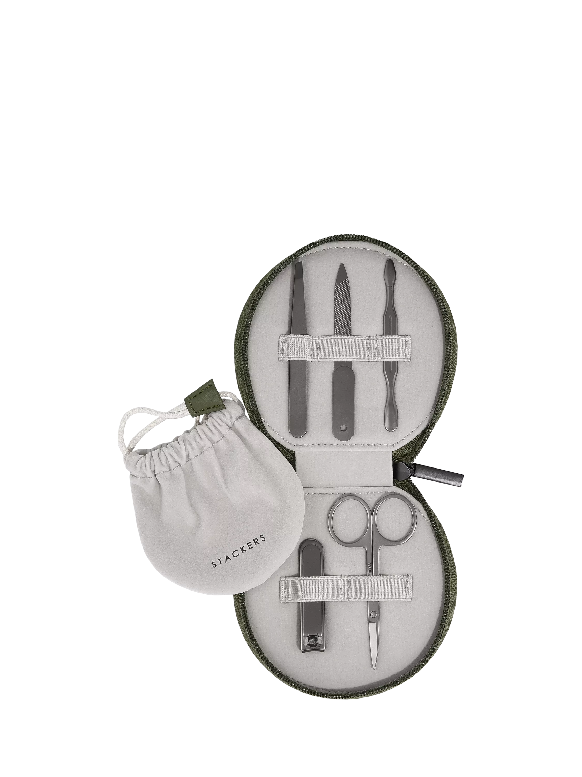 Stackers Men's Manicure Set Green (British brand)