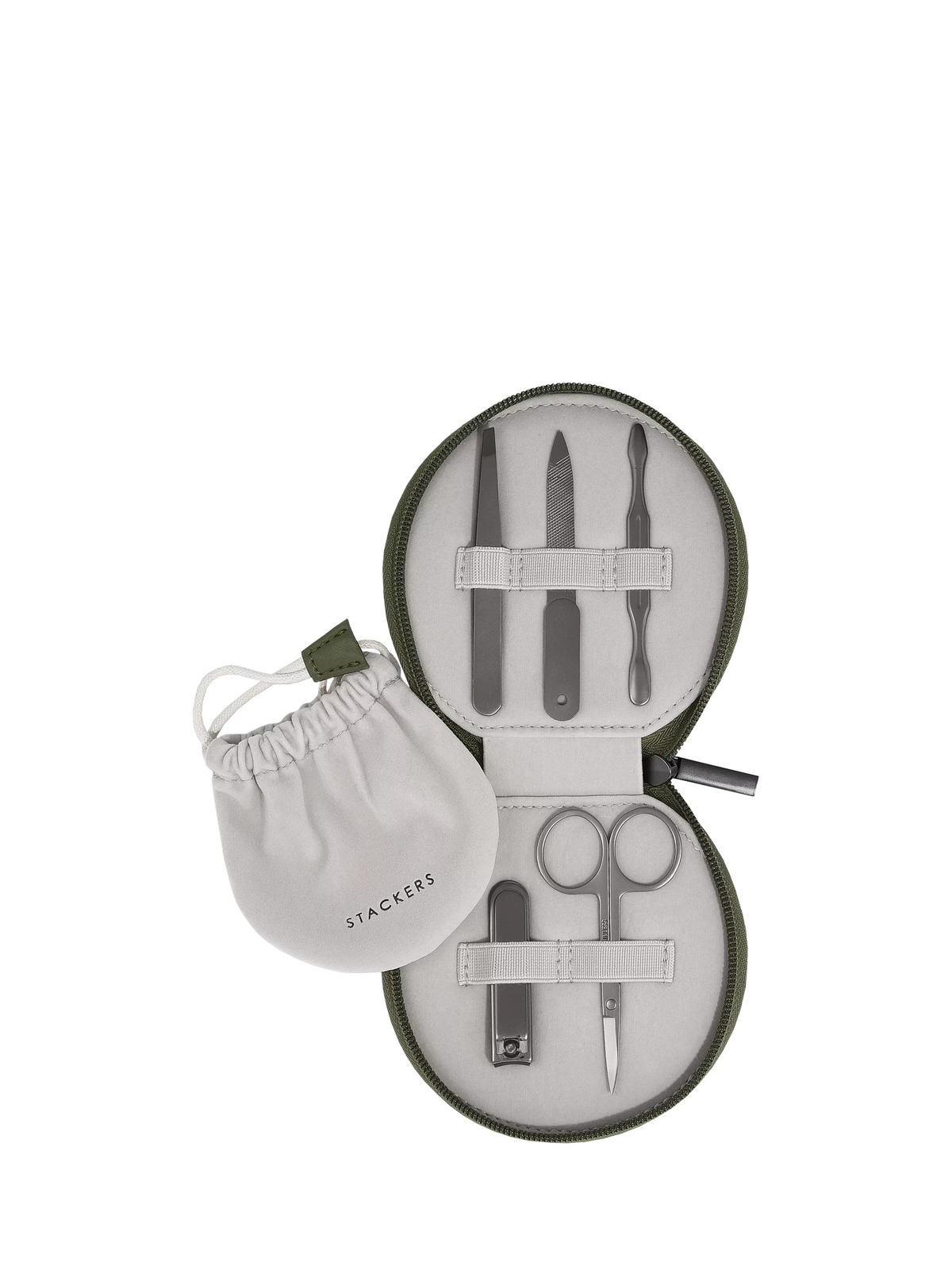 Stackers Men's Manicure Set Green (British brand)