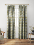 William Morris At Home Acanthus velvet curtains in flint, imported from the UK