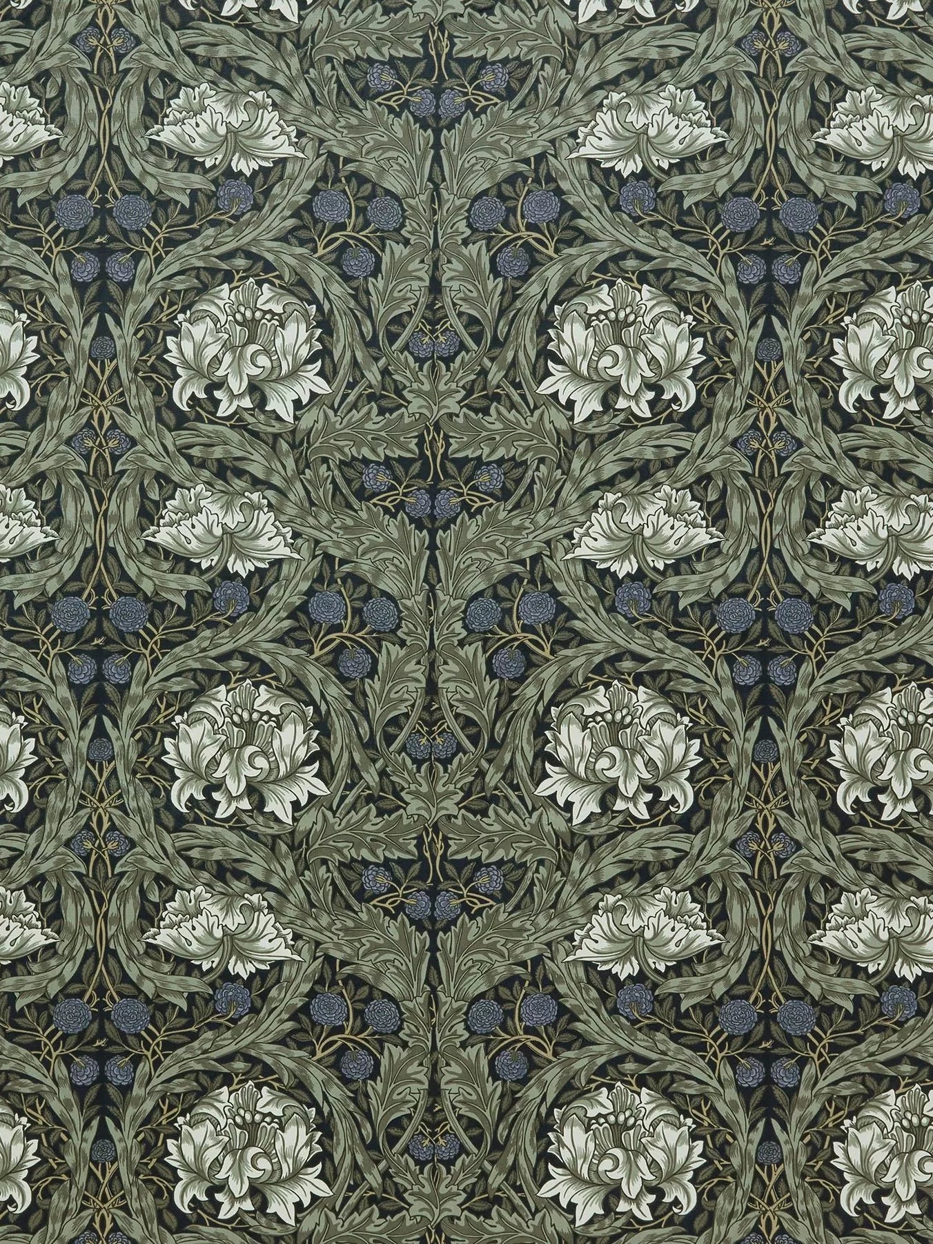 William Morris At Home African Marigold curtains Cornflower, UK version