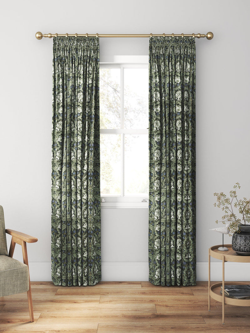 William Morris At Home African Marigold curtains Cornflower, UK version