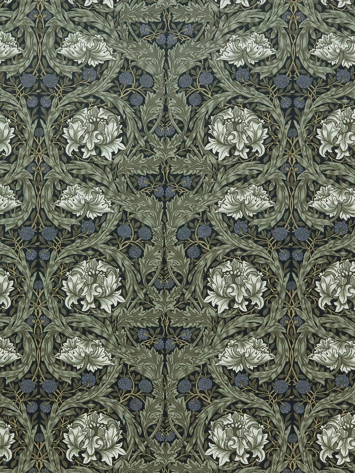 William Morris At Home African Marigold curtains Cornflower, UK version