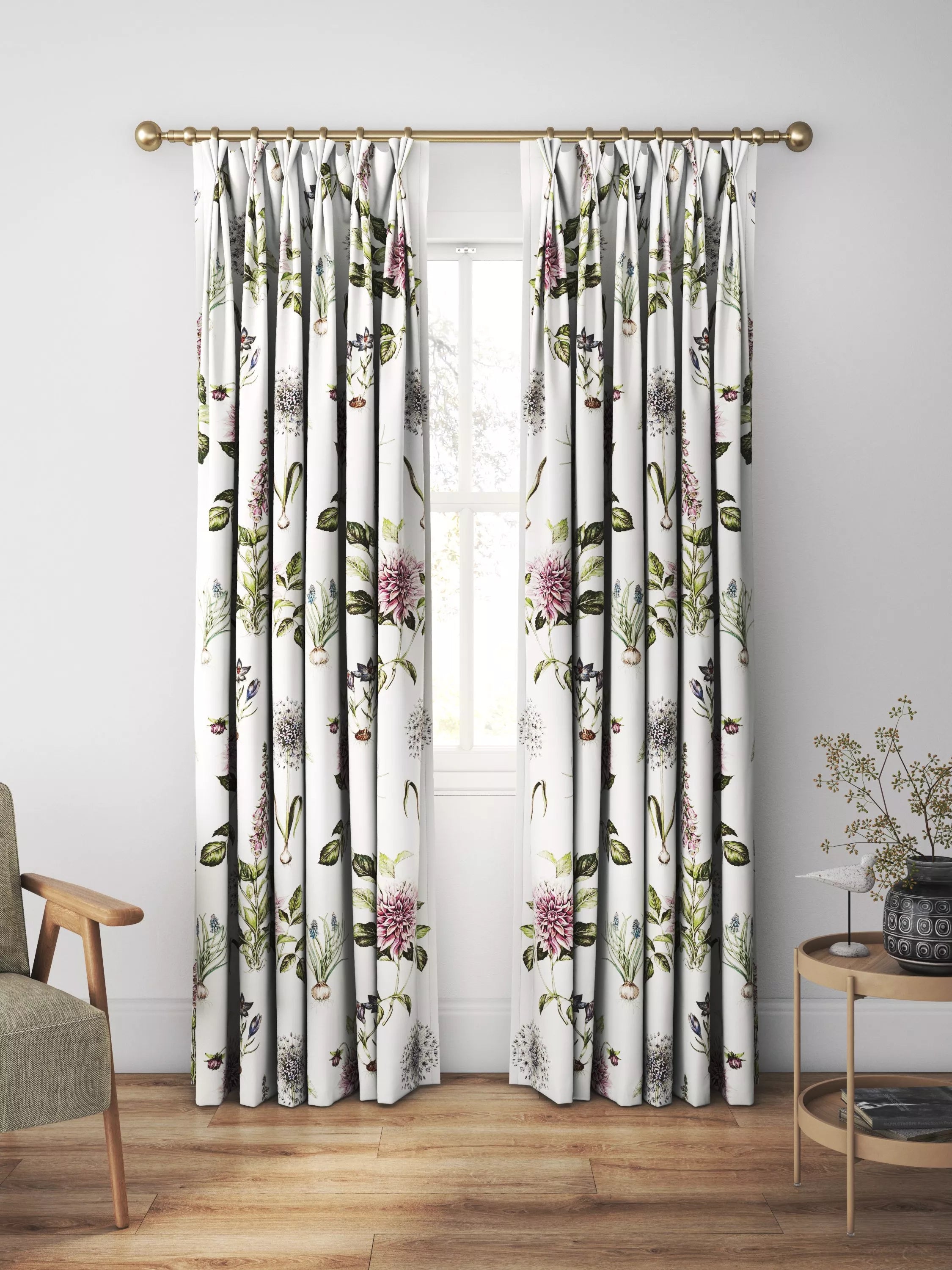 Clarke & Clarke Roseraie Summer made to measure curtains - British product