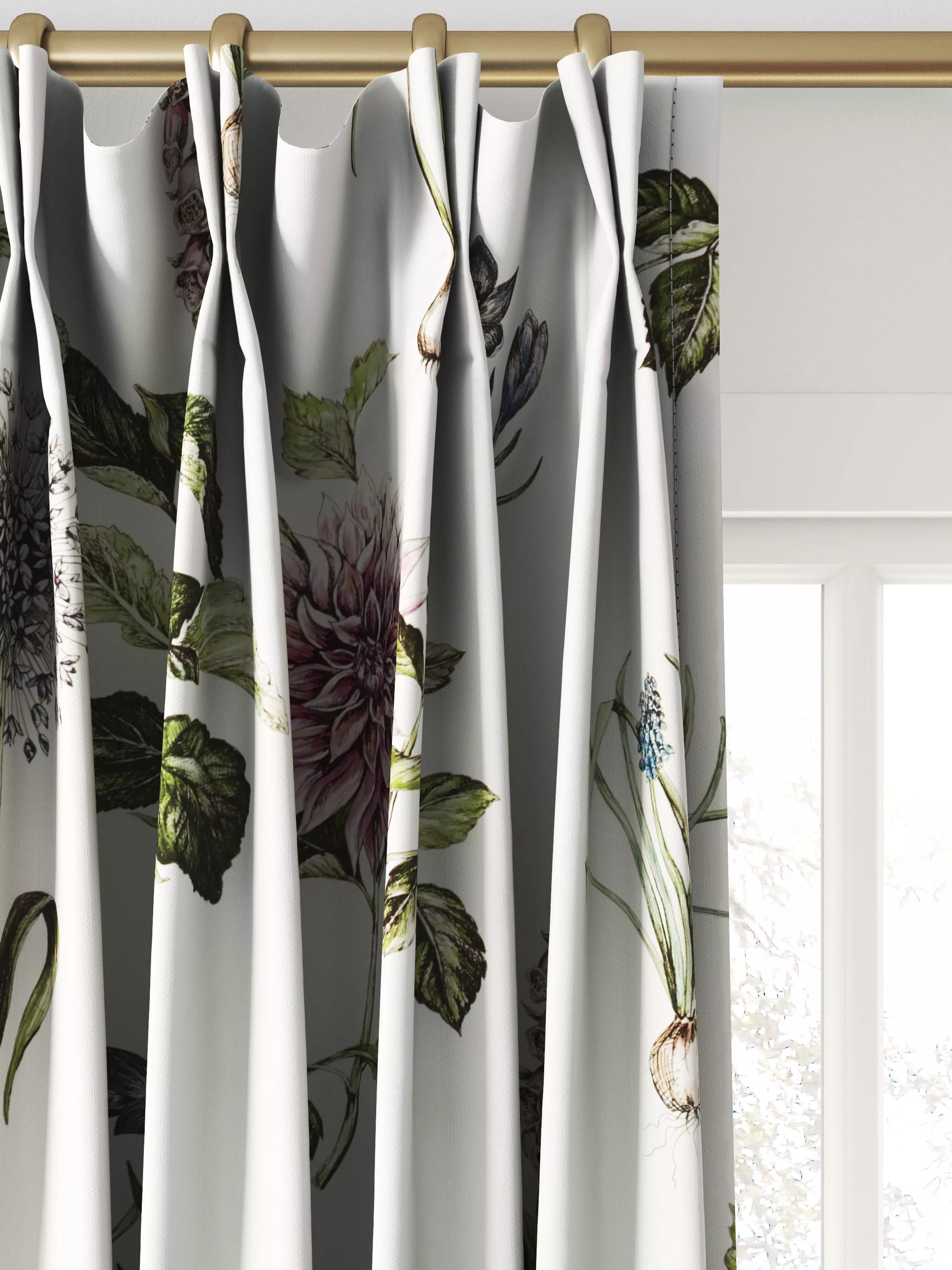 Clarke & Clarke Roseraie Summer made to measure curtains - British product