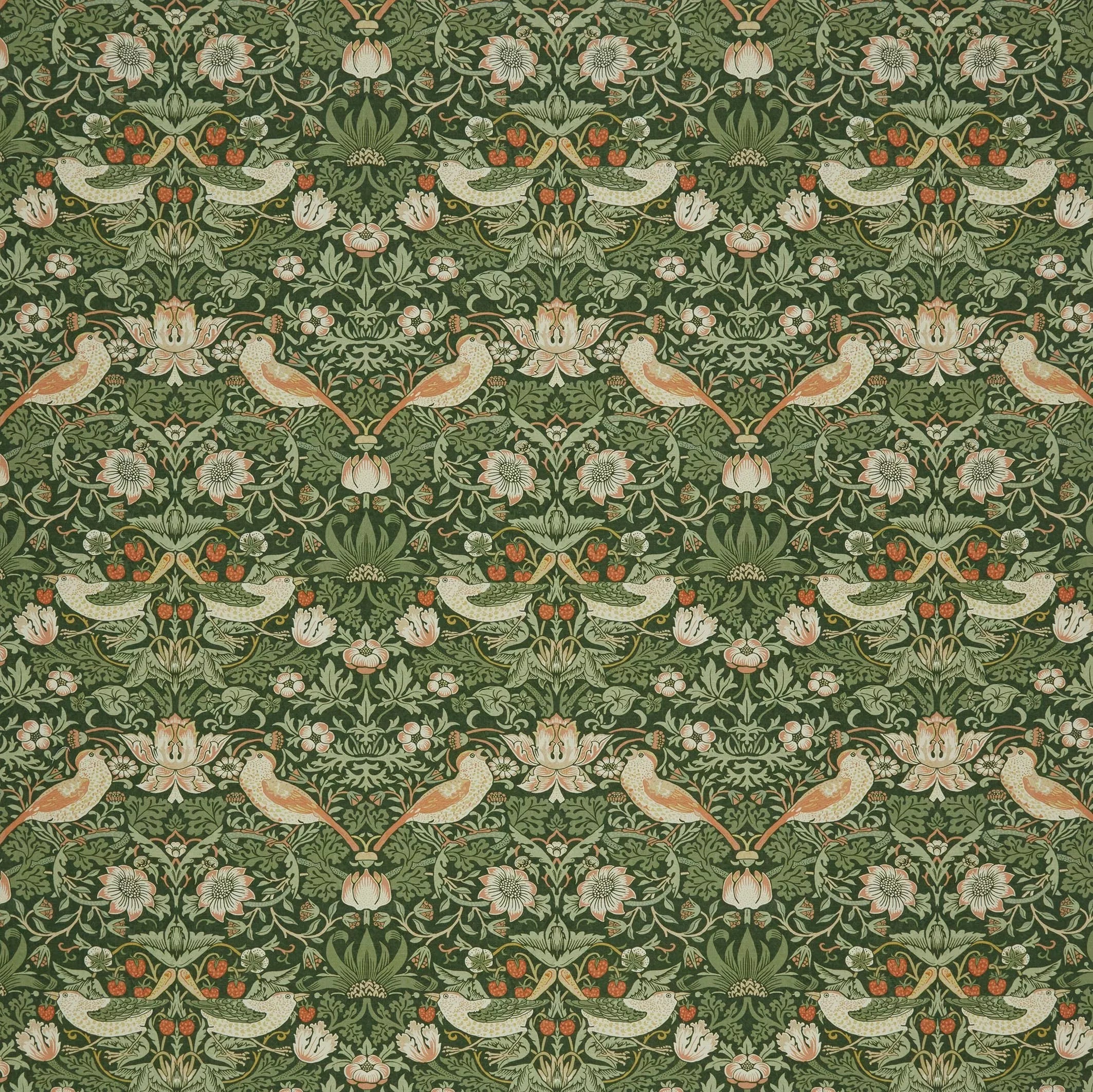 William Morris Strawberry Thief Nettle made to measure curtains - British product