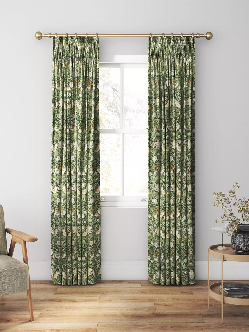 William Morris Strawberry Thief Nettle made to measure curtains - British product