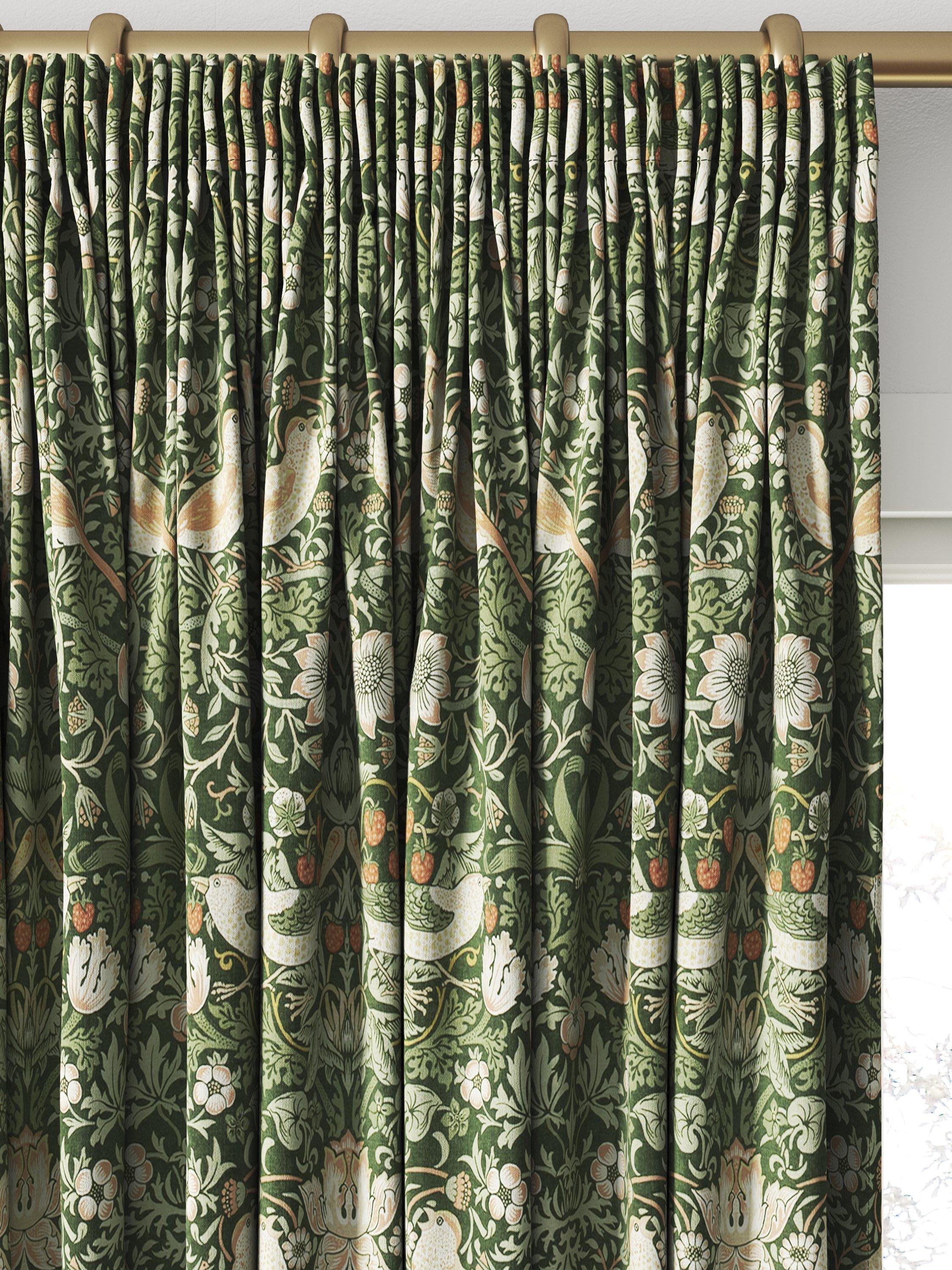 William Morris Strawberry Thief Nettle made to measure curtains - British product