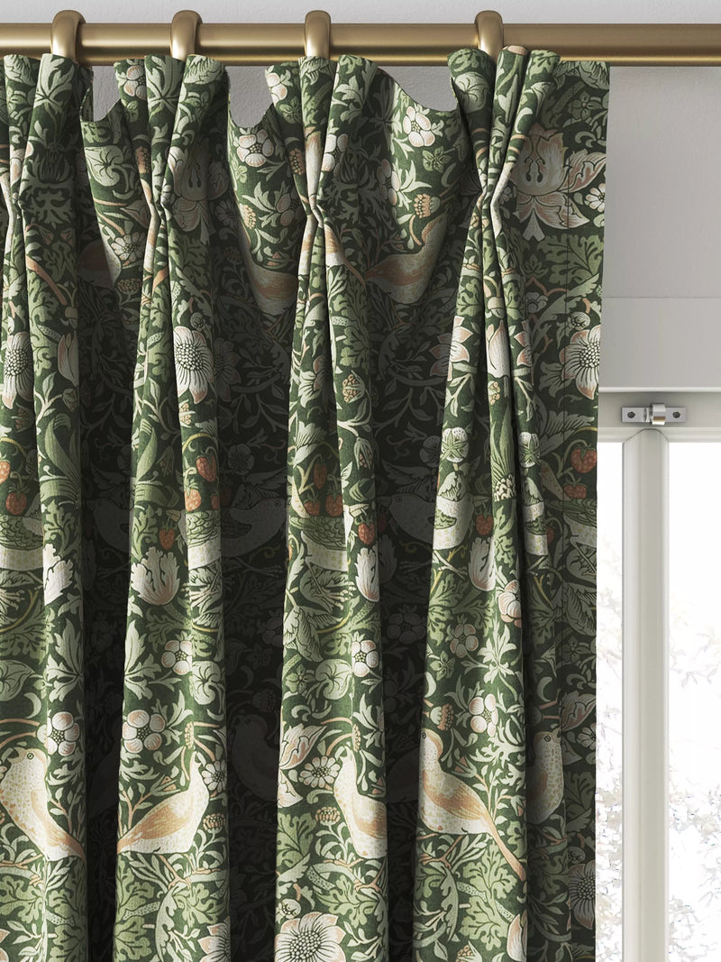 William Morris Strawberry Thief Nettle made to measure curtains - British product