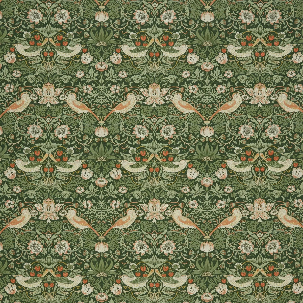 William Morris Strawberry Thief Nettle made to measure curtains - British product