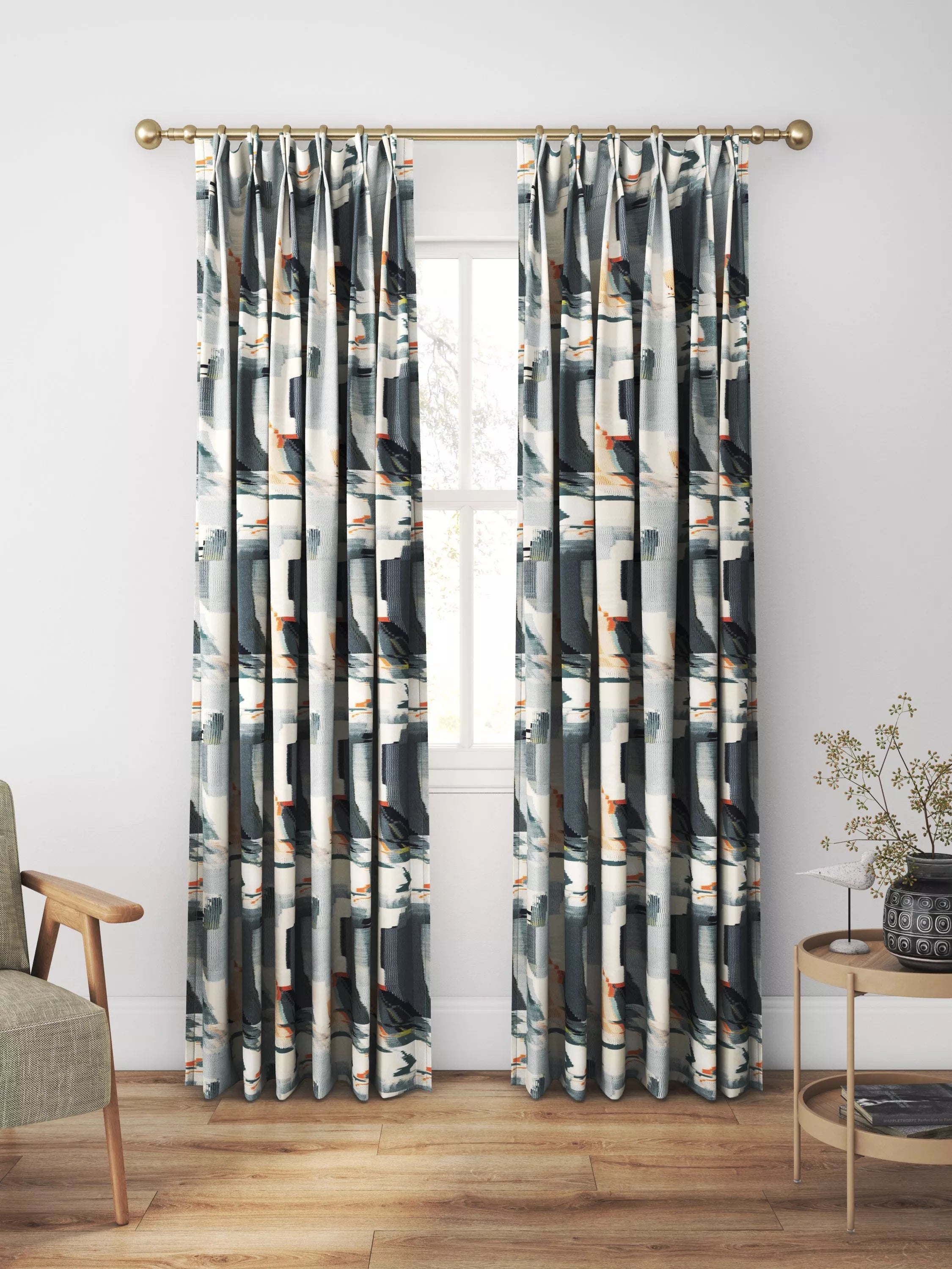 Harlequin Perspective made to measure curtain Slate/Sedona - British brand
