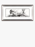 John Lewis framed print 'Laying Down Lady' 55.5 x 110.5cm (British brand)